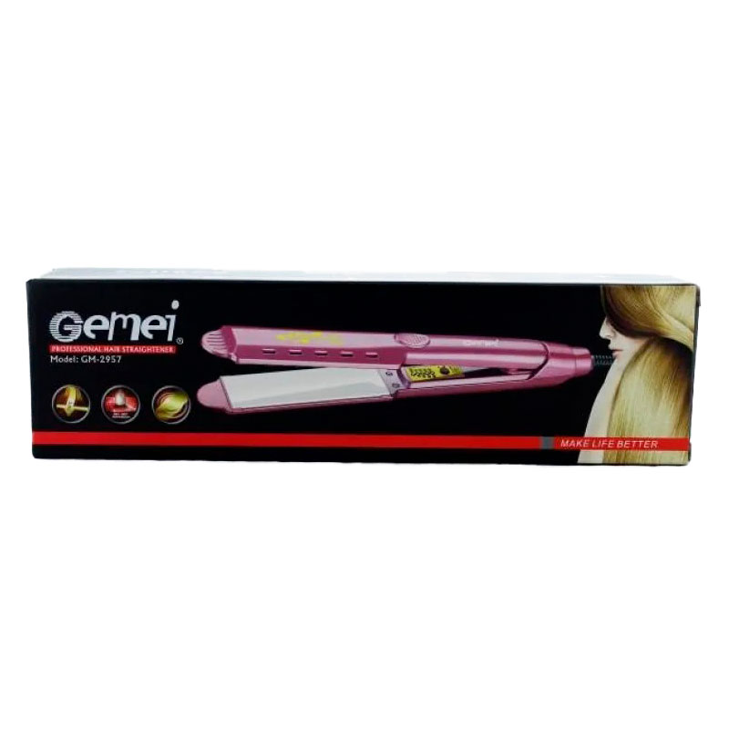 Щипці для волосся Gemei GM-2957 плоский (випрямляч)