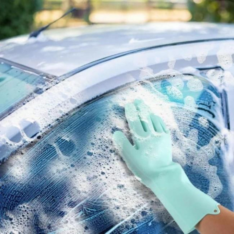 Рукавички для миття посуду із щіткою KITCHEN GLOVES