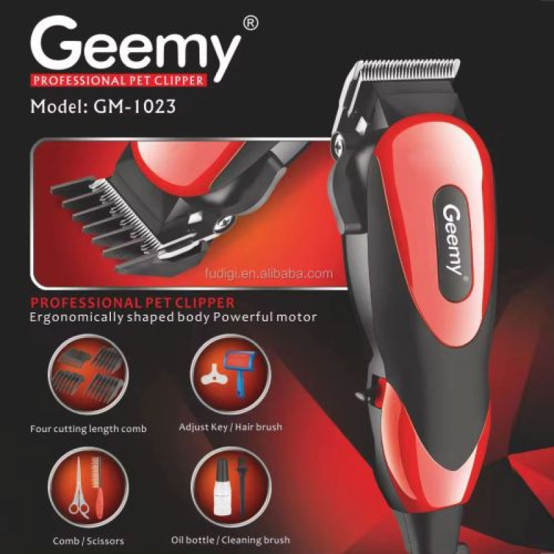 Машинка для стриження тварин GEEMY 8 в 1 GM-1023, 4 насадки, 2 щітки
