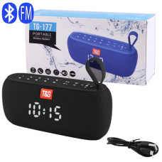Bluetooth-колонка TG-177, speakerphone, радіо, PowerBank, годинник, black