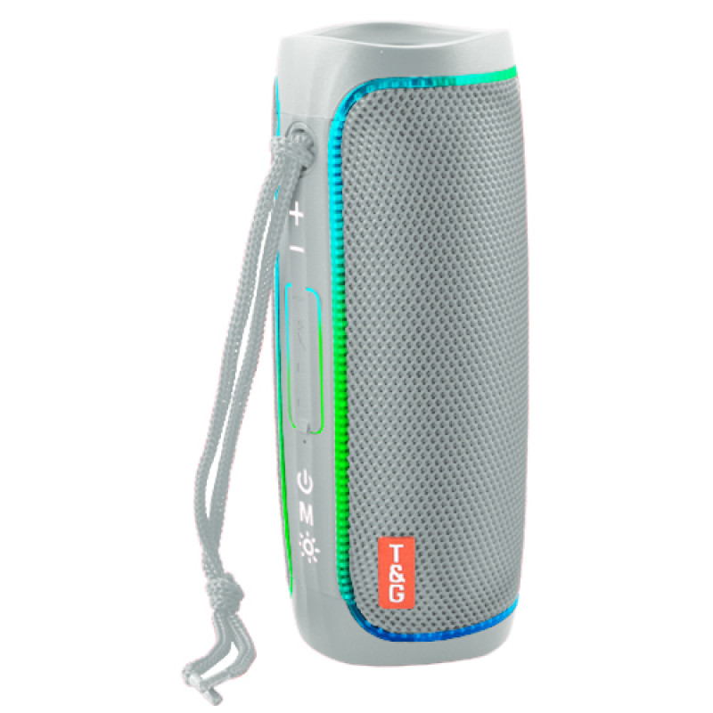 Bluetooth-колонка TG288 з RGB ПІДСВІЧУВАННЯМ, speakerphone, радіо, grey