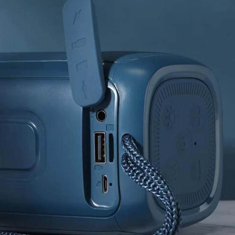 Bluetooth-колонка TG333 з RGB ПІДСВІЧУВАННЯМ, speakerphone, радіо, blue