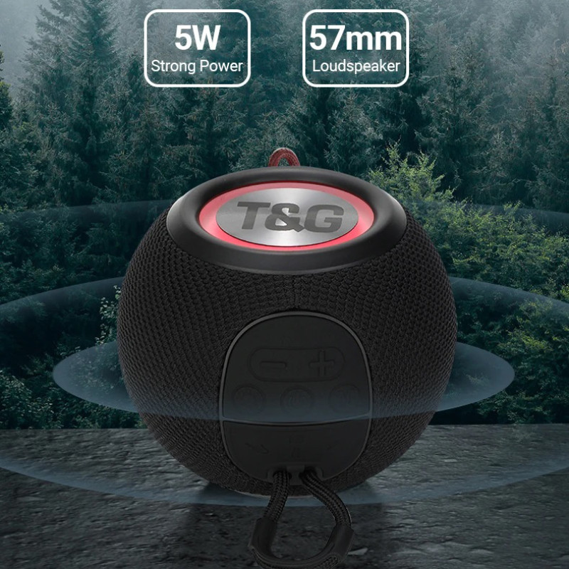 Bluetooth-колонка TG337 з RGB ПІДСВІЧУВАННЯМ, speakerphone, радіо, black