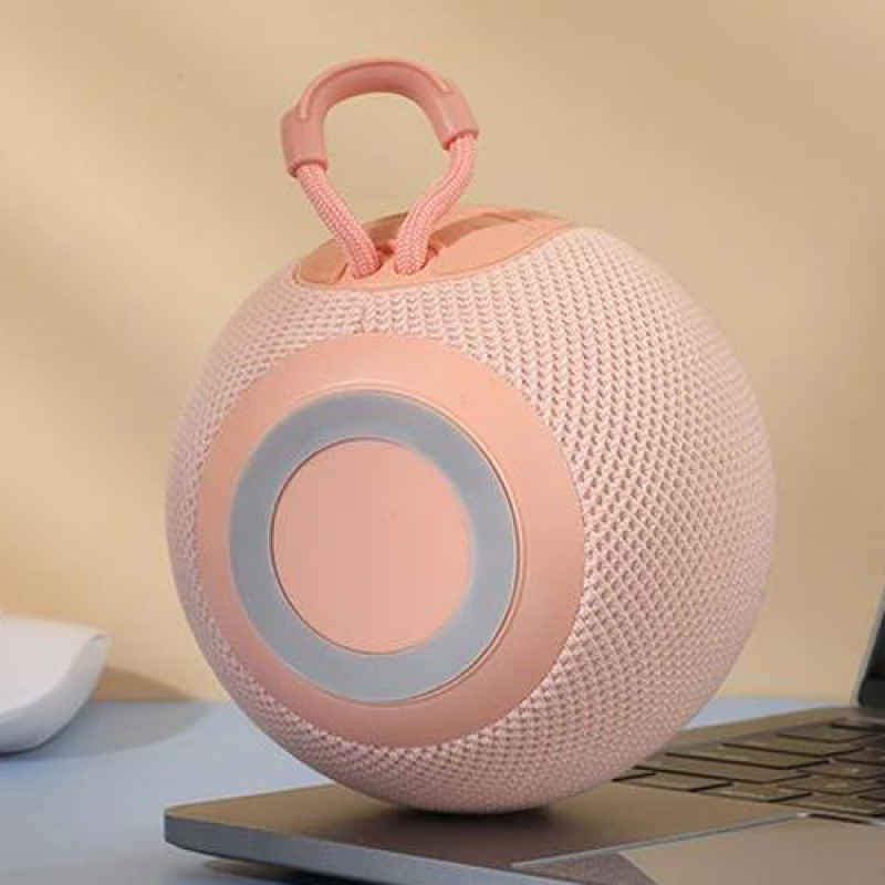Bluetooth-колонка TG337 з RGB ПІДСВІЧУВАННЯМ, speakerphone, радіо, pink