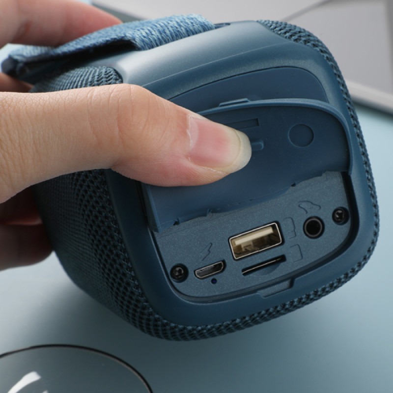 Bluetooth-колонка TG339 з RGB ПІДСВІЧУВАННЯМ, speakerphone, радіо, blue