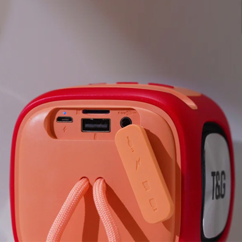 Bluetooth-колонка TG359 з RGB ПІДСВІЧУВАННЯМ, speakerphone, радіо, red