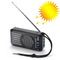 Bluetooth-колонка TG368, speakerphone, радіо, сонячна батарея, black
