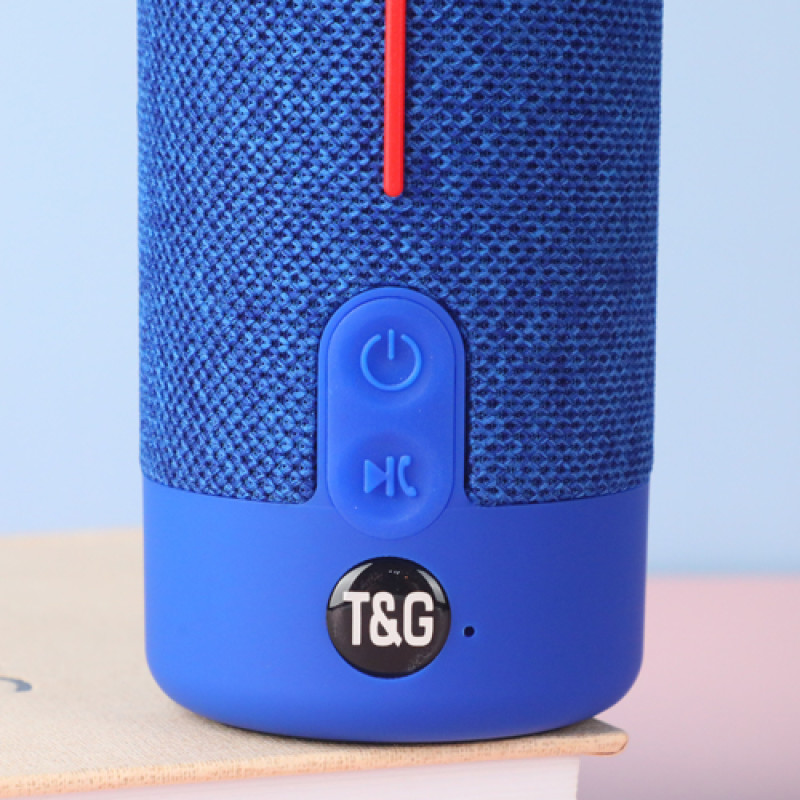 Bluetooth-колонка TG619C з RGB ПІДСВІЧУВАННЯМ, speakerphone, радіо, blue