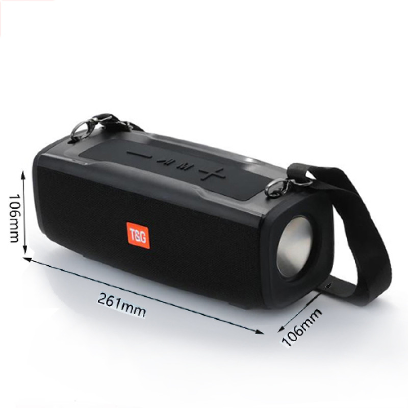 Bluetooth-колонка TG624 з RGB ПІДСВІЧУВАННЯМ, speakerphone, радіо, black