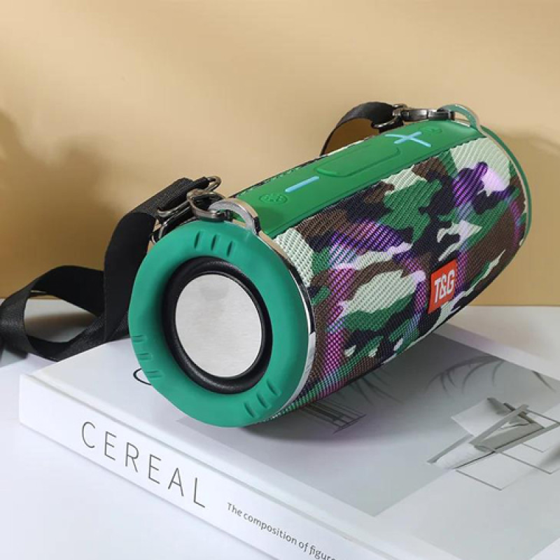 Bluetooth-колонка TG642 з RGB ПІДСВІЧУВАННЯМ, speakerphone, радіо, camouflage