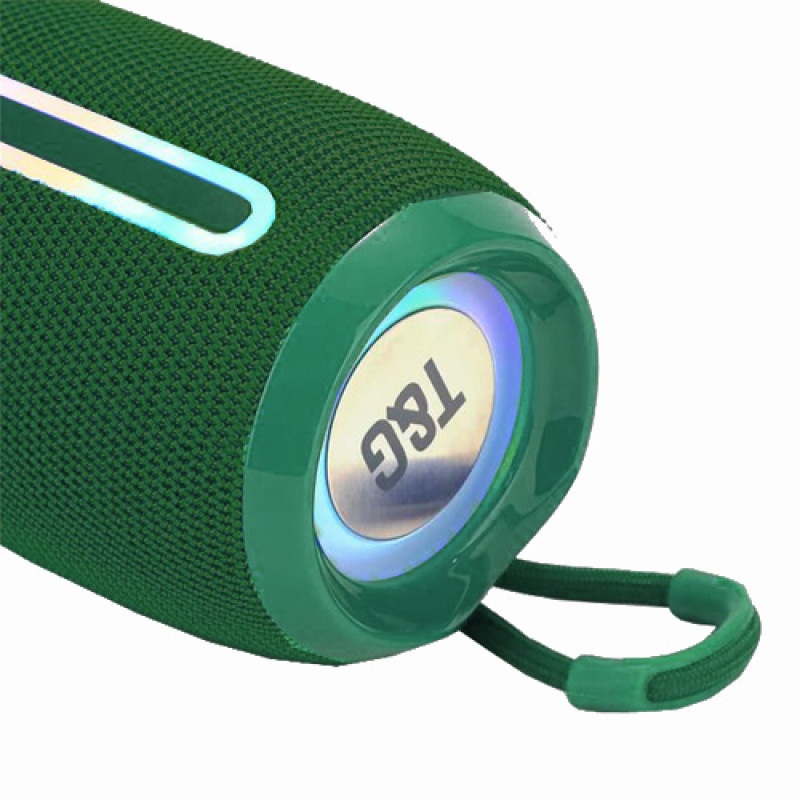 Bluetooth-колонка TG653 з RGB ПІДСВІЧУВАННЯМ, speakerphone, радіо, green