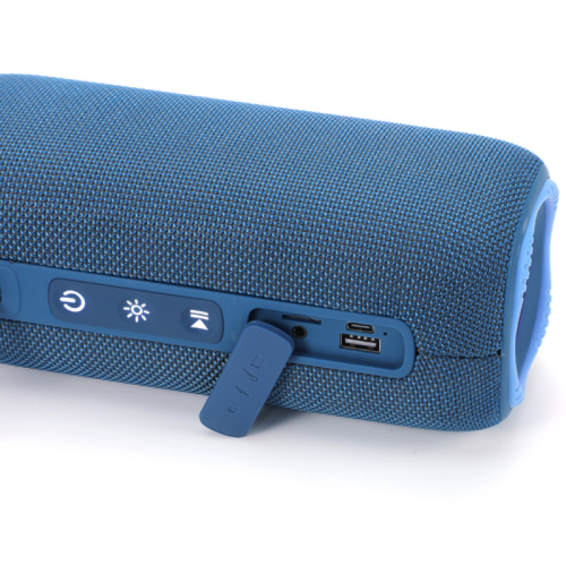 Bluetooth-колонка TG654 з RGB ПІДСВІЧУВАННЯМ, speakerphone, радіо, blue