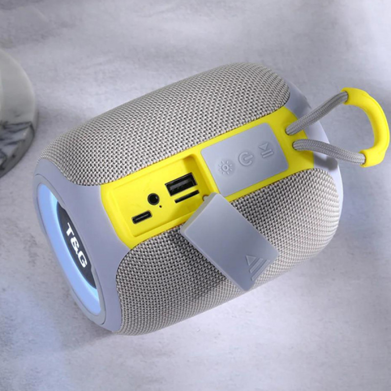 Bluetooth-колонка TG655 с RGB ПОДСВЕТКОЙ, speakerphone, радио, grey оптом в Украине