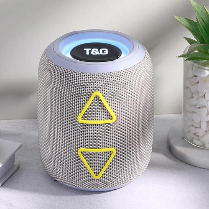 Bluetooth-колонка TG655 с RGB ПОДСВЕТКОЙ, speakerphone, радио, grey оптом в Украине