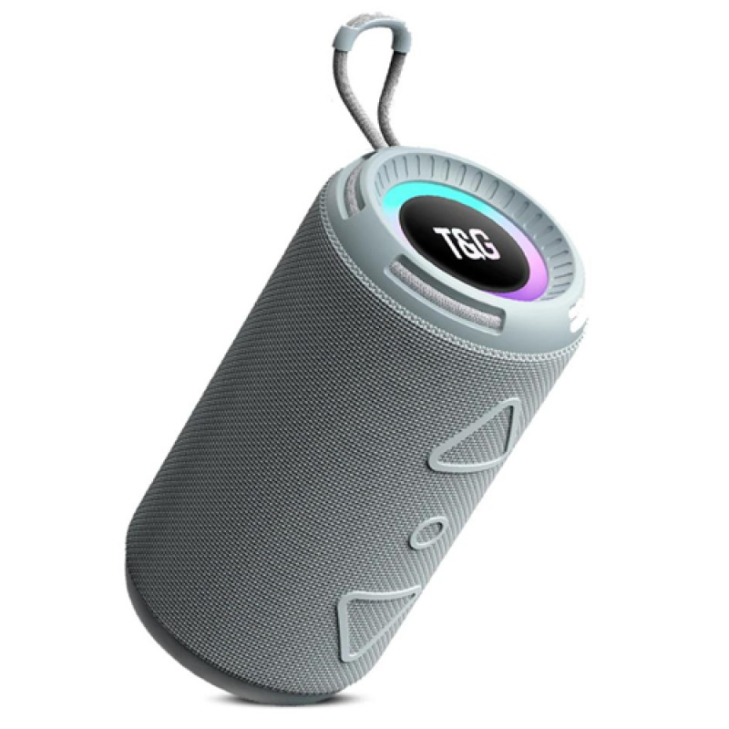 Bluetooth-колонка TG656 з RGB ПІДСВІЧУВАННЯМ, speakerphone, радіо, grey