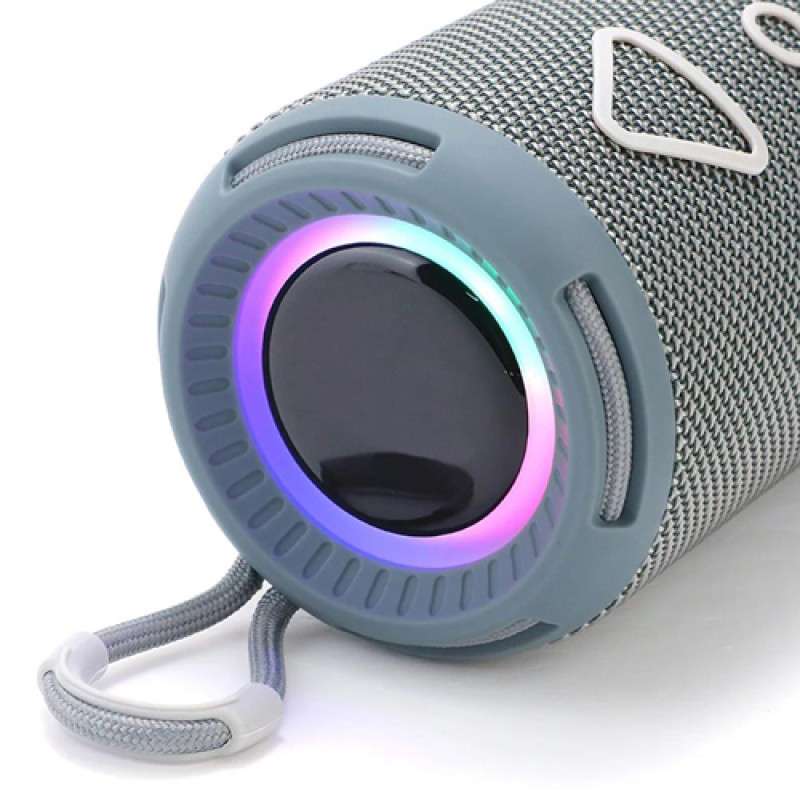 Bluetooth-колонка TG656 з RGB ПІДСВІЧУВАННЯМ, speakerphone, радіо, grey