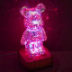 Нічник 3D Bearbrick Ведмедик KX197 8 кольорів, RGB+Warm Light