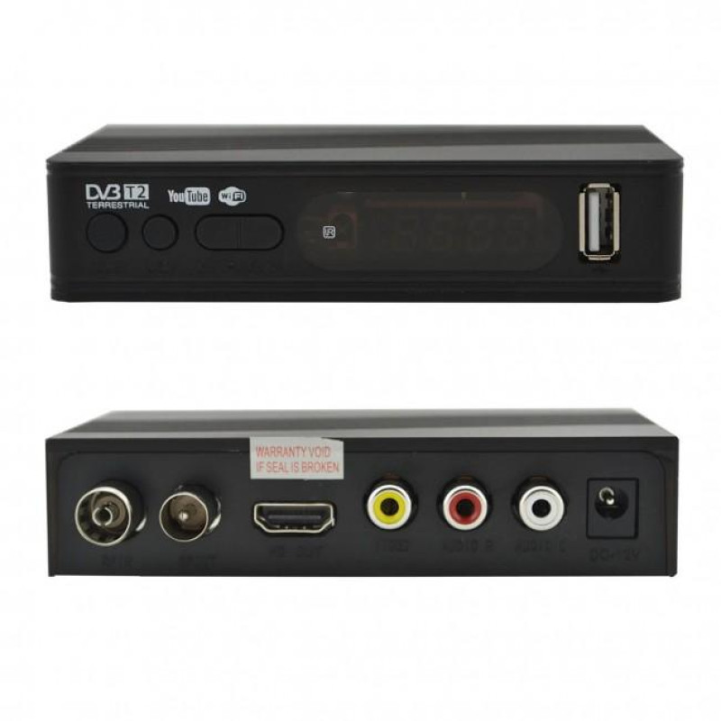 Тюнер DVB-T2 UKC T2-0967 (приймач DVB-T2 для цифрового телебачення з підтримкою Wi-Fi адаптера)