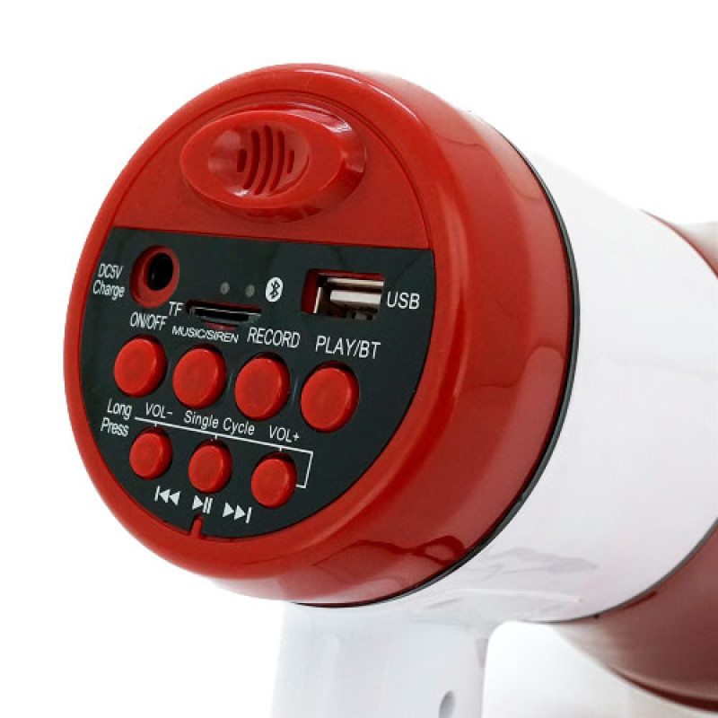 Гучномовець Megaphone ER-22BT, 15W, Bluetooth, USB, microSD, запис голосу, живлення акб 1*18650, ЗП USB