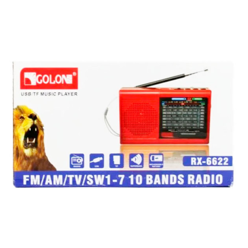 Радіоприймач Golon RX-6622 акумуляторний з USB/SD