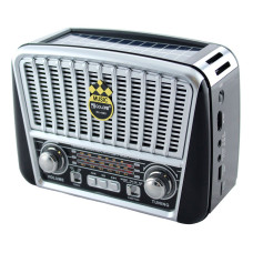 Радіоприймач Golon RX-BT456S з Bluetooth, USB/SD, з ліхтариком та сонячною панеллю