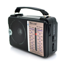 Радіоприймач GOLON RX-606AC, 3W, 220V, 2*LR20/R20/D, корпус пластмас, Black
