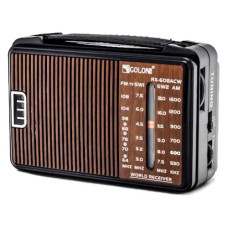 Радіоприймач GOLON RX-608AC, 3W, 220V, 2*LR20/R20/D, корпус пластмас
