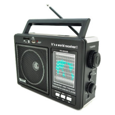 Радіоприймач GOLON RX-99UAR, USB/SD, 5W, АКБ, 220V, 4*LR20/R20/D, корпус пластмас