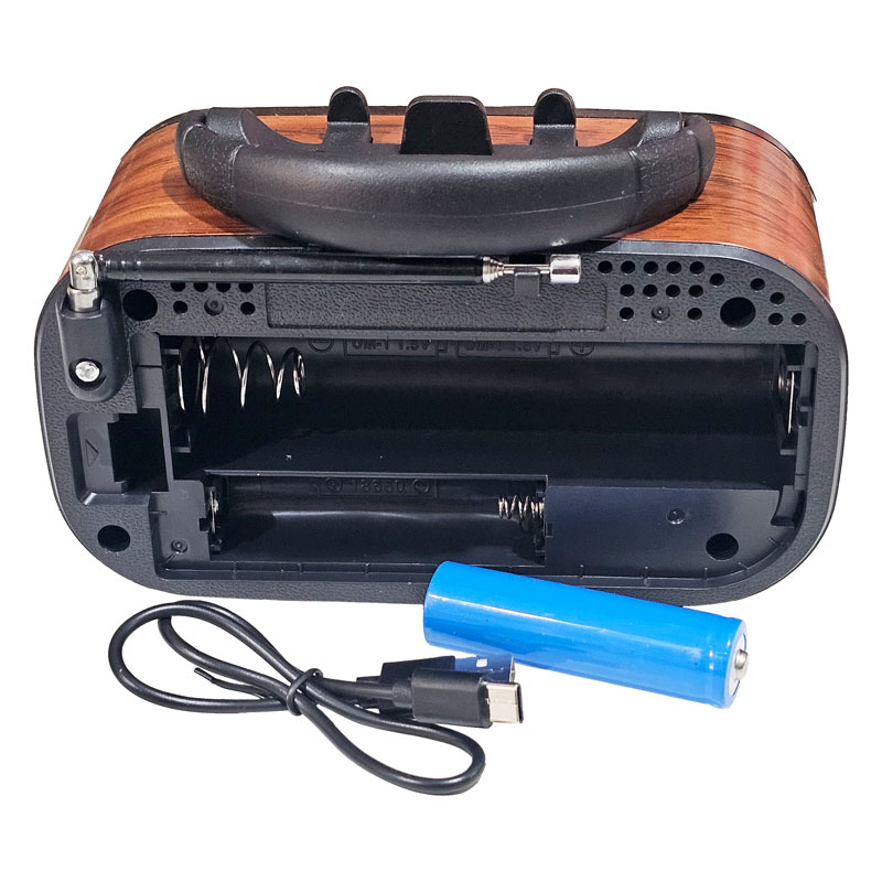 Радіоприймач GOLON RX-BT638, FM, SW, AM, Bluetooth, USB/microSD, АКБ 1*18650, 2*LR20/R20/D, ЗП Type-C, підставка для телефону