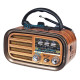 Радіоприймач GOLON RX-BT638, FM, SW, AM, Bluetooth, USB/microSD, АКБ 1*18650, 2*LR20/R20/D, ЗП Type-C, підставка для телефону