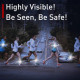 Світлодіодний LED браслет безпеки YD2307-COB(white+red), Waterproof, Li-Ion акумулятор., ЗУ Type-C