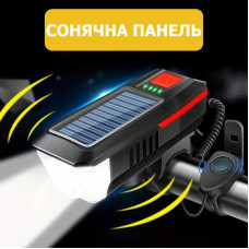 Велофара із сигналом LY-17-XPE, сон. батарея, виносна кнопка, Waterproof, Li-Ion акумулятор, ЗУ microUSB