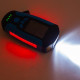 Велофара з комп'ютером, сигналом і сигналізацією AS0808-XPG+2LED(yellow)+2COB(red), виносна кнопка, Waterproof, аккум., ЗУ microUSB
