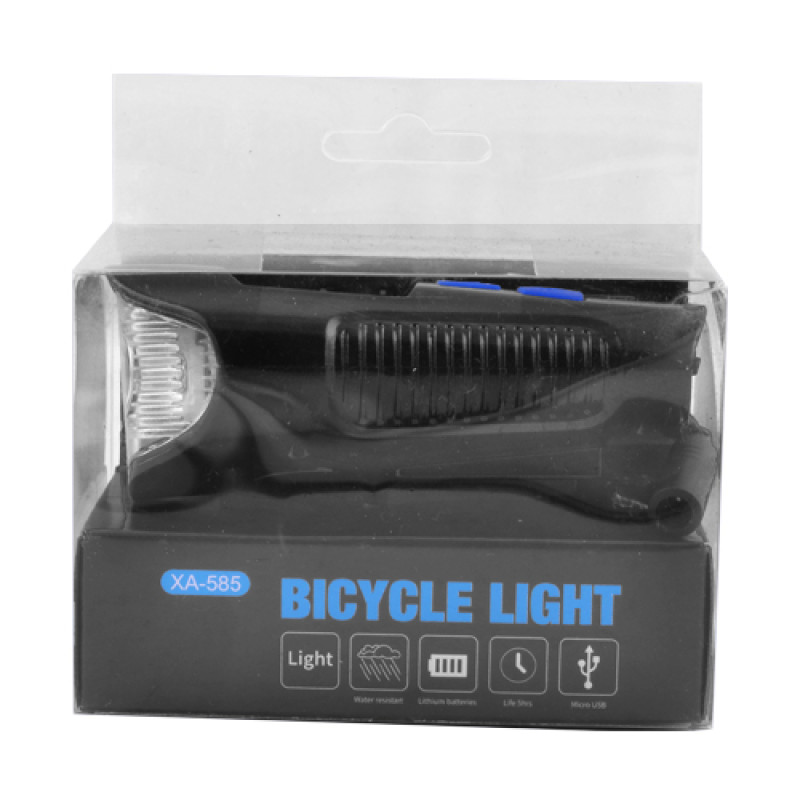 Велофара з комп'ютером та сигналом XA-585-T6+2LED, виносна кнопка, Waterproof, акумулятор, ЗУ microUSB