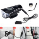 Велофара з комп'ютером та сигналом XA-585-T6+2LED, виносна кнопка, Waterproof, акумулятор, ЗУ microUSB