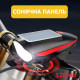 Велофара з сигналом 7599/S7588, сонячна батарея, Waterproof, Li-Ion акумулятор, ЗУ Type-C