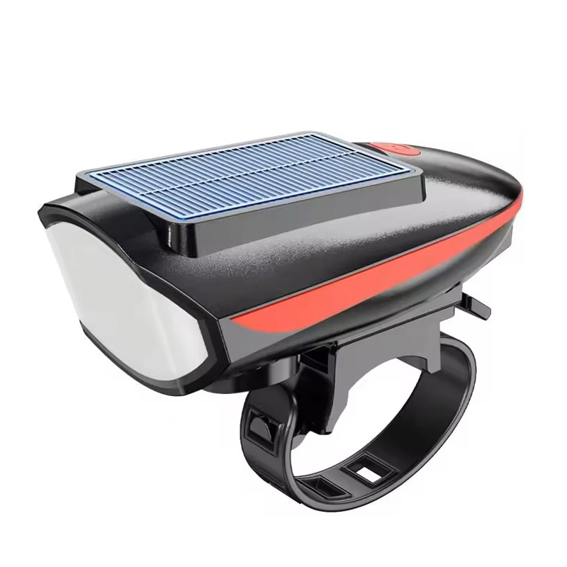 Велофара з сигналом 7599/S7588, сонячна батарея, Waterproof, Li-Ion акумулятор, ЗУ Type-C