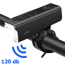 Велофара з сигналом MT-007-T6, 450Lum, Li-Ion акум. (2200mAh), кнопка винесення, Waterproof, ЗУ Type-C