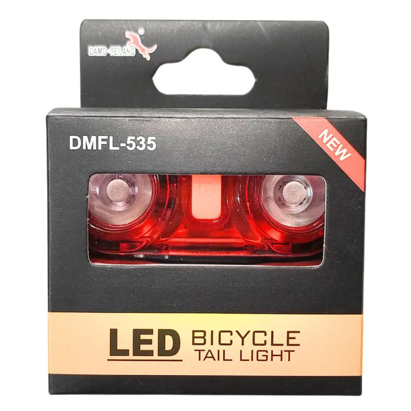 Велоліхтар DMFL-535-2LED STOP, Li-Ion акумулятор, ЗУ Type-C