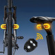 Велоліхтар FY-1825 STOP (yellow), Li-Ion акумулятор, із зазначенням поворотів, ЗУ microUSB, Box