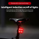 Велоліхтар FY-328S-4LED(red) з автоматичною системою START/STOP, waterproof, Li-Ion акумулятор, ЗУ Type-C