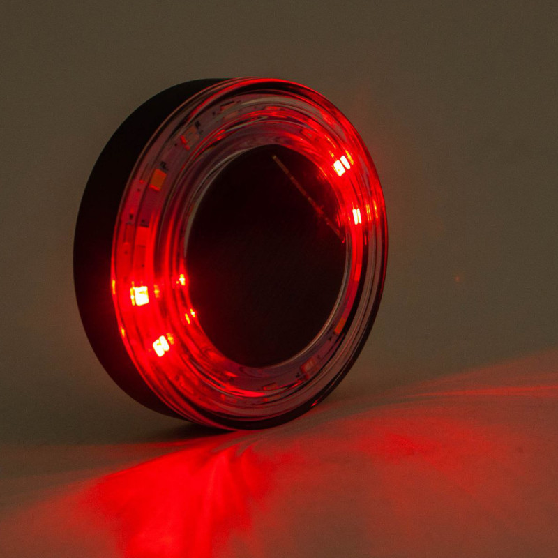Велоліхтар HYD-085-SMD (RGB), сонячна батарея, Waterproof, Li-Ion акумулятор, ЗУ Type-C