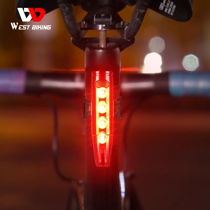 Велоліхтар LEADBIKE LD77-LS-4LED з лазерною розміткою, waterproof, Li-Ion акумулятор, ЗУ Type-C