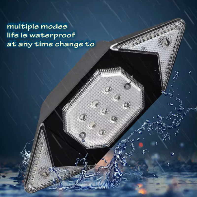 Велофонарь LY-6700 с указанием поворотов (red+yellow+blue), waterproof, ЗУ microUSB, Li-Ion аккум., пульт управления, CR2032 оптом в Украине