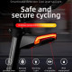 Велоліхтар Meilan X5 із зазначенням поворотів (red+yellow) та лазерною розміткою, waterproof, ЗУ micro USB, Li-Ion акумулятор