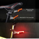 Велоліхтар Meilan X5 із зазначенням поворотів (red+yellow) та лазерною розміткою, waterproof, ЗУ micro USB, Li-Ion акумулятор