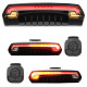 Велоліхтар Meilan X5 із зазначенням поворотів (red+yellow) та лазерною розміткою, waterproof, ЗУ micro USB, Li-Ion акумулятор