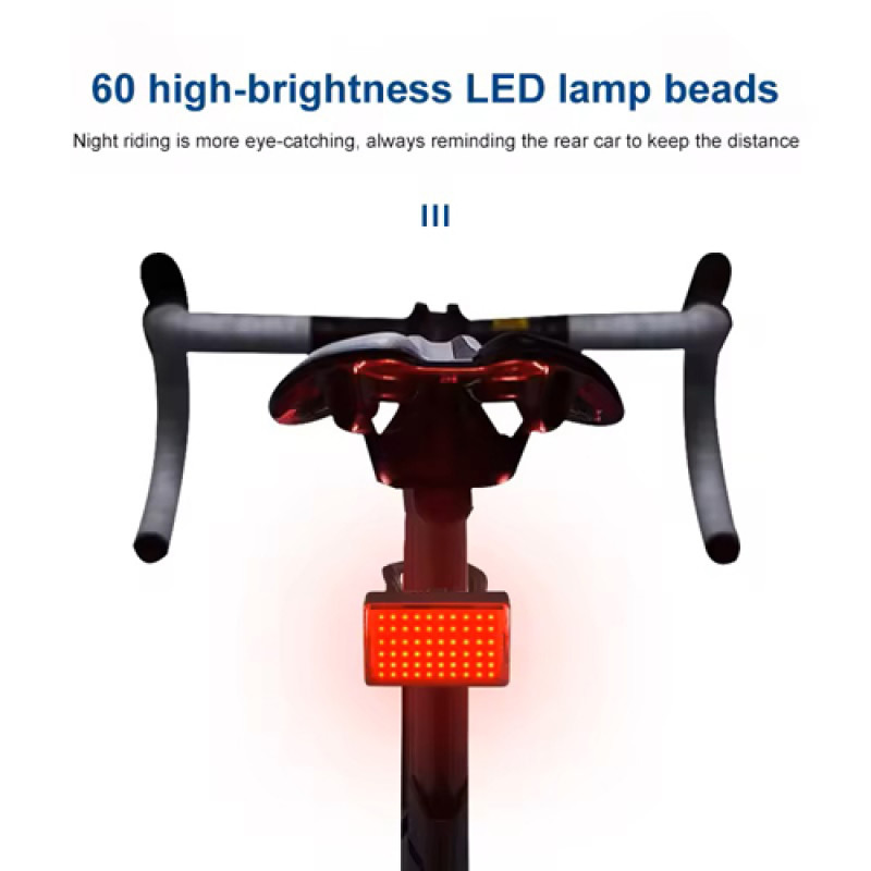 Велоліхтар MY-2105-60LED, waterproof, Li-Ion акумулятор, ЗУ Type-C