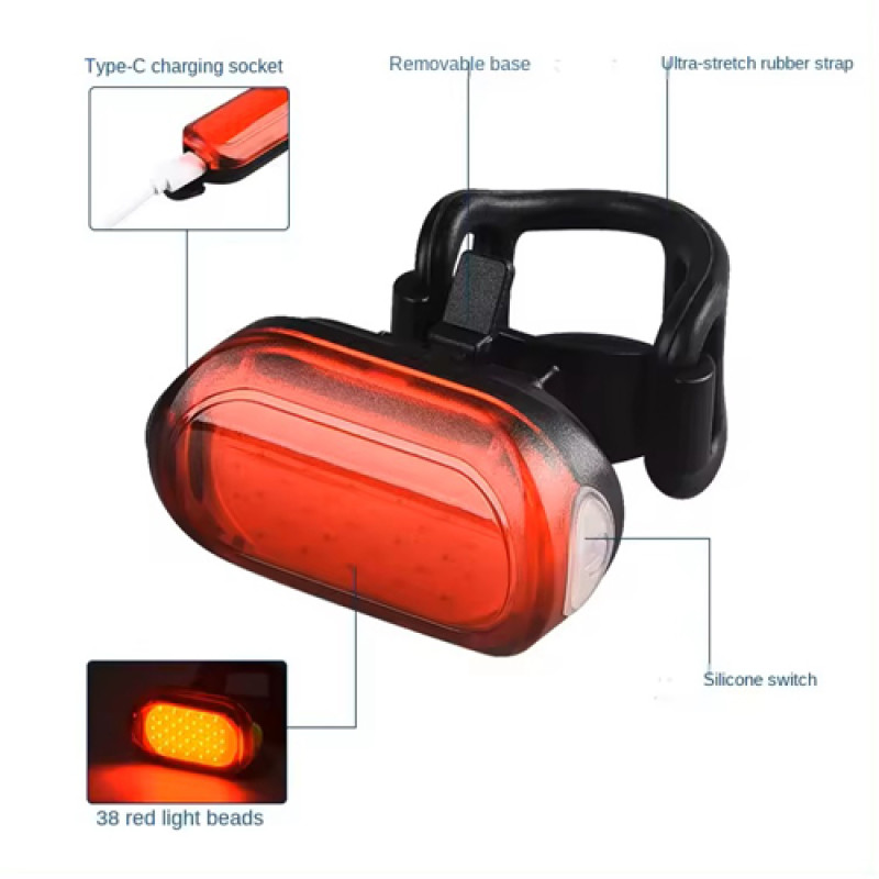 Велоліхтар MY-2106-38LED, waterproof, Li-Ion акумулятор, ЗУ Type-C