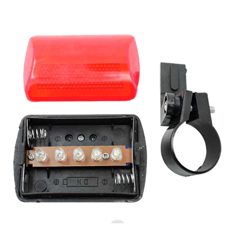 Велоліхтар STOP 0023-5LED/BSK-2279, 2×AA